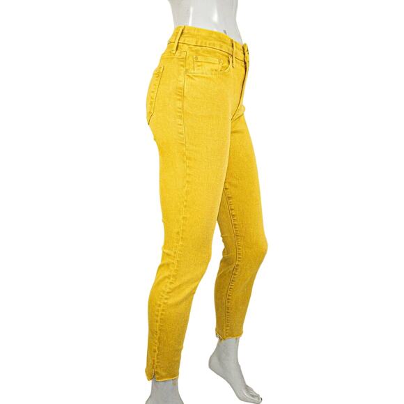 MOTHER Denim The Looker Ankle Snippet Jeans Yellow Mineral NWT Size 25 - Picture 5 of 12